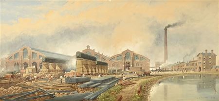 Barrow Haematite Steel Company by George Henry Andrews - Auction record, sale price, and art valuation. Compare with similar artists and explore comparable artworks.