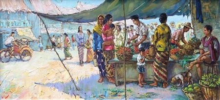 Pasar, 1966 by Lim Wasim - Auction record, sale price, and art valuation. Compare with similar artists and explore comparable artworks.