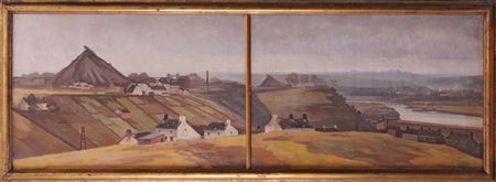 Panorama of Thier-à-Liège (on two juxtaposed canvases)