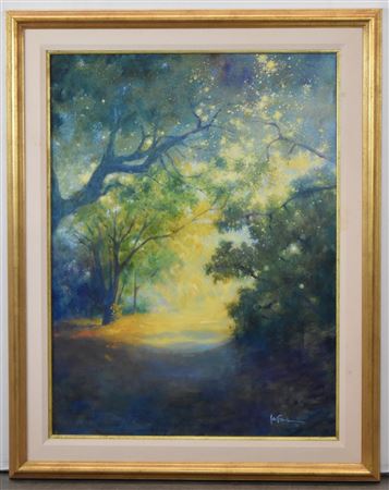 Shady Forest with Sunlit Path