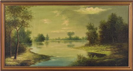 Spring landscape with stream