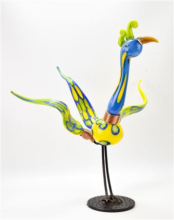 ART GLASS BIRD SCULPTURE