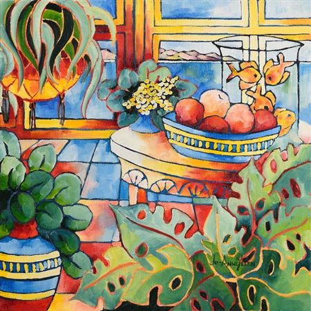 Still Life on the Windowsill by Jo-Anne Yelen - Auction record, sale price, and art valuation. Compare with similar artists and explore comparable artworks.