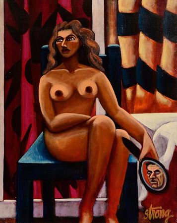 The Mirror by Rachel Strong - Auction record, sale price, and art valuation. Compare with similar artists and explore comparable artworks.