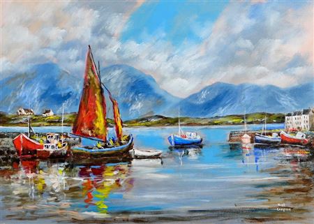 Ballinakill Harbour, Co. Galway by Niall Campion - Auction record, sale price, and art valuation. Compare with similar artists and explore comparable artworks.