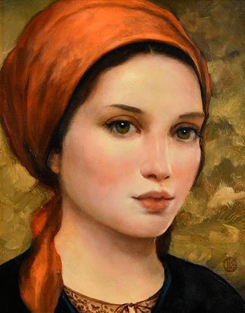 Girl with an Orange Headscarf