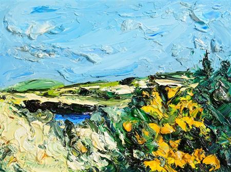 Bogland with Furze by Michael Flaherty - Auction record, sale price, and art valuation. Compare with similar artists and explore comparable artworks.