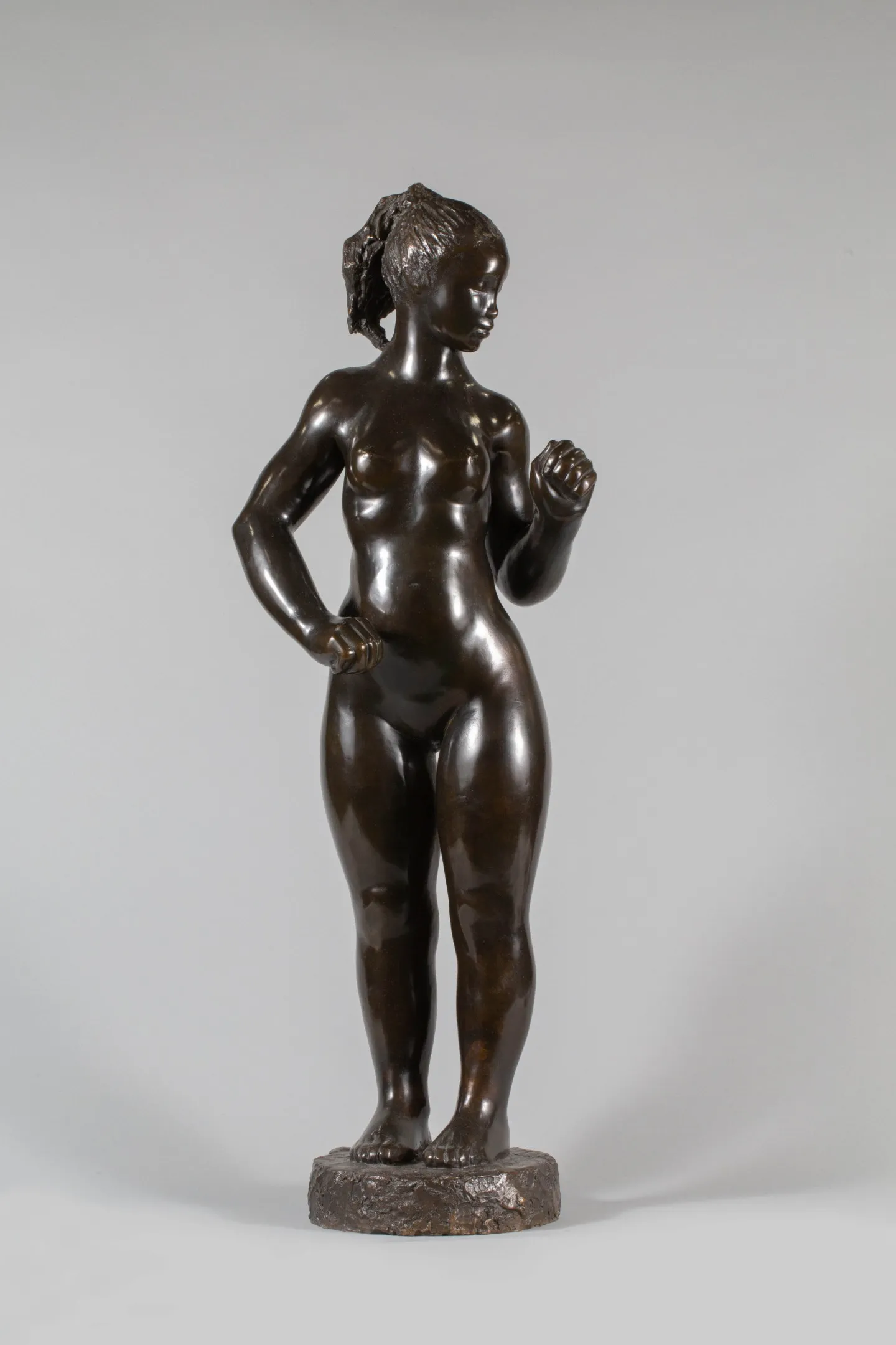 Young woman standing on a mound by Yvonne Clergerie - Auction record, sale price, and art valuation. Compare with similar artists and explore comparable artworks.