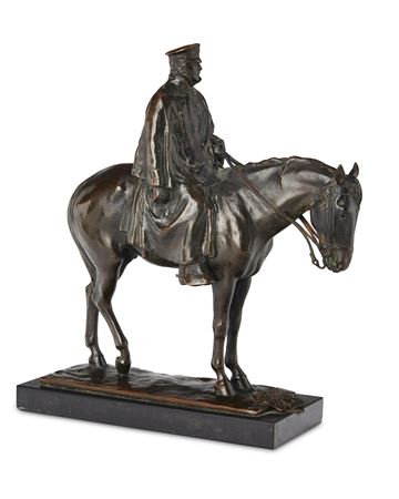 "New York City Mounted Policeman in the Rain"