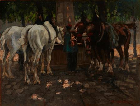 Horses in town, 1917