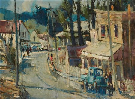 Sample artwork by Joshua Meador (1911 - 1965), known for landscape and seascape painting, animation - View similar artists and auction records