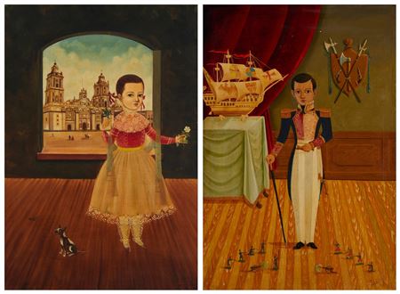 Pair Of Portraits Of Children