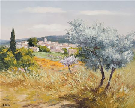 Landscape by Victor Zarou - Auction record, sale price, and art valuation. Compare with similar artists and explore comparable artworks.