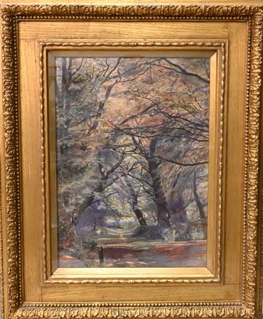 The Path Through the Woods by Newton Bennett - Auction record, sale price, and art valuation. Compare with similar artists and explore comparable artworks.