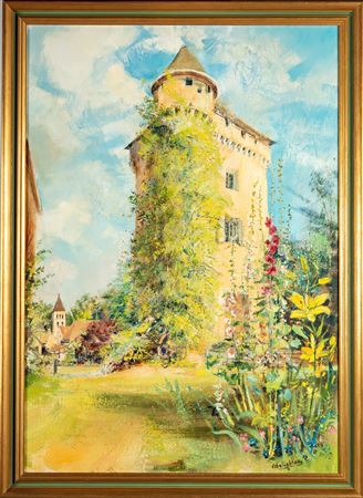 The Saint Léon tower in Saint-Léon-sur-Vézère by Abel Leblanc - Auction record, sale price, and art valuation. Compare with similar artists and explore comparable artworks.