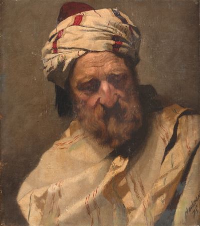 Portrait of a bearded Oriental.