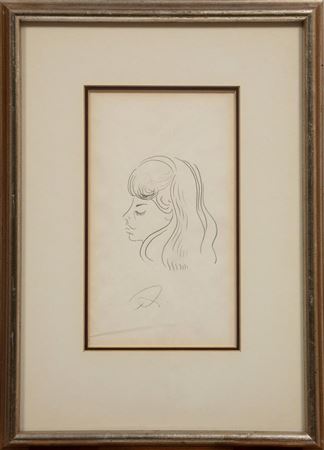 "Profile of Girl with Bangs"