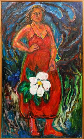 "Woman with a Magnolia"