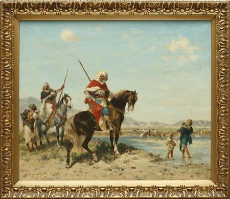 "Horsemen by an Oasis"