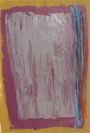 "Abstract Composition in Purple and Green"