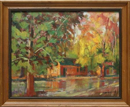 "Fall with Red Structures"