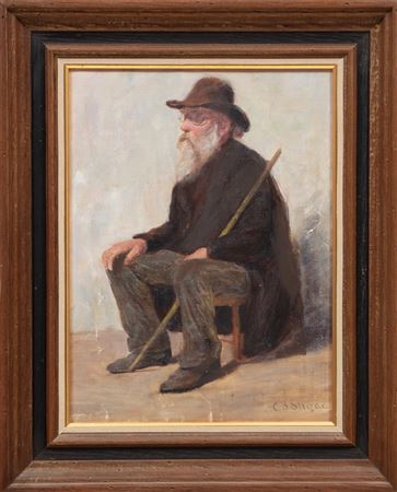 "Portrait of a Man with a Cane"