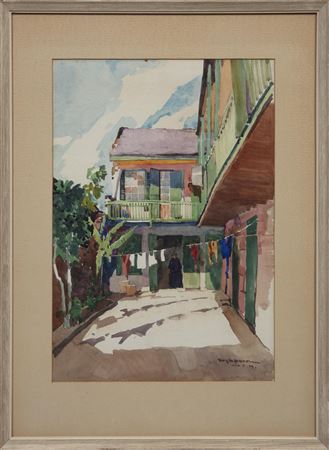 "Patio on Royal St., New Orleans, Louisiana", 1939