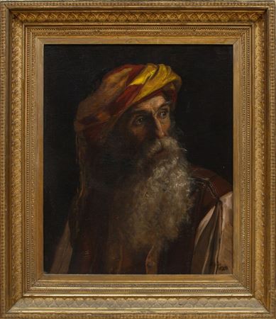 "Portrait of a Bearded Man in a Turban"