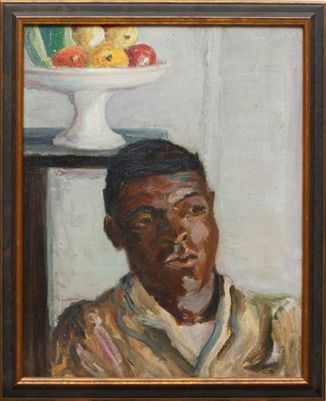 "Portrait Head and Fruit"