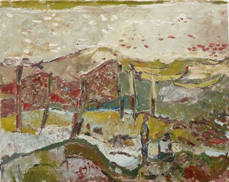 "Landscape with Two Figures"