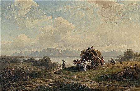 Grain Harvest at Lake Starnberg