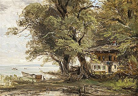 Lakeside by Joseph Hahn - Auction record, sale price, and art valuation. Compare with similar artists and explore comparable artworks.