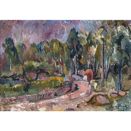 Forest Edge by Wilhelm von Hillern-Flinsch - Auction record, sale price, and art valuation. Compare with similar artists and explore comparable artworks.