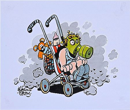 Illustration published in the magazine Le Monde des adolescents