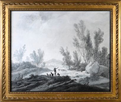 Landscape with goatherds