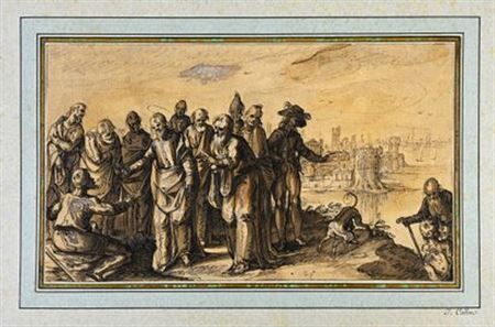 Christ healing a blind man