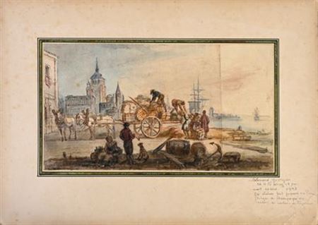 The unloading at the port