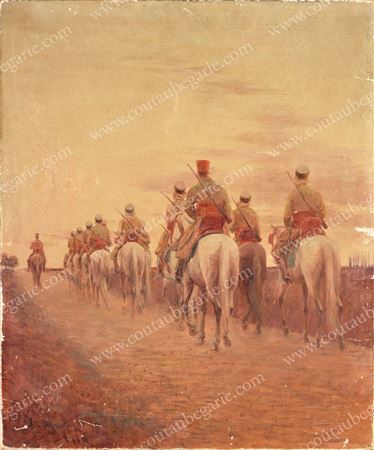 French Army Military Maneuvers in Spain.