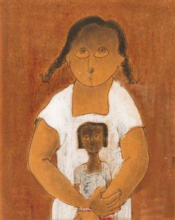 Girl with doll, 1956