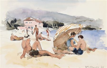 Sample artwork by Henri Malancon (1876 - 1960), known for landscape, figure, genre painting - View similar artists and auction records