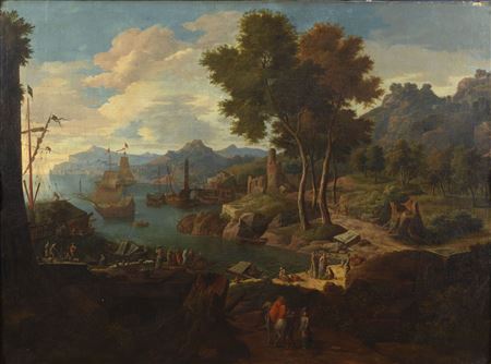 Port near a forest