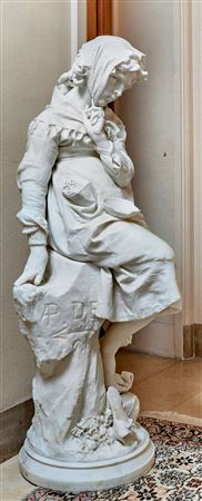 Jeune fille pensive by Enrico Butti - Auction record, sale price, and art valuation. Compare with similar artists and explore comparable artworks.