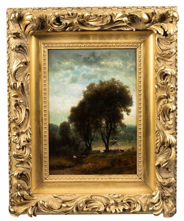 Landscape with Farm and Cattle