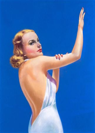 Carole Lombard Pastel Portrait, for Magazine Cover