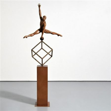 Kinetic acrobat sculpture