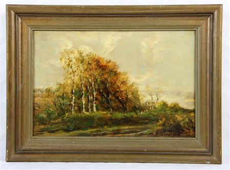 Autumn Landscape with Birches in Impressionist Style by Martin Peter George Feddersen - Auction record, sale price, and art valuation. Compare with similar artists and explore comparable artworks.