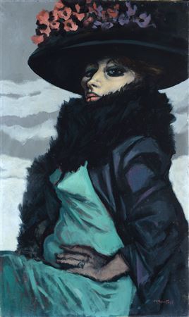 Signora con cappello by Fausto Maria Liberatore - Auction record, sale price, and art valuation. Compare with similar artists and explore comparable artworks.