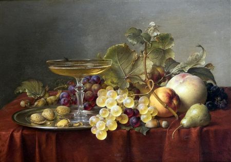 Fruit Still Life with Champagne Bowl