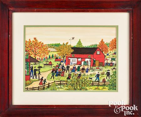 Scene of a country auction