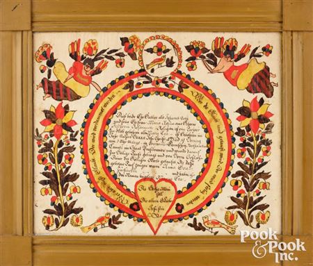 Fraktur birth certificate for Maria Eva Ortly, b. 1784